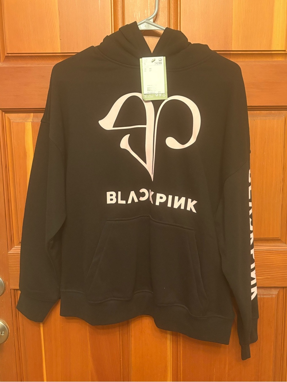 BLACKPINK Logo Black Hoodie with Pink Print